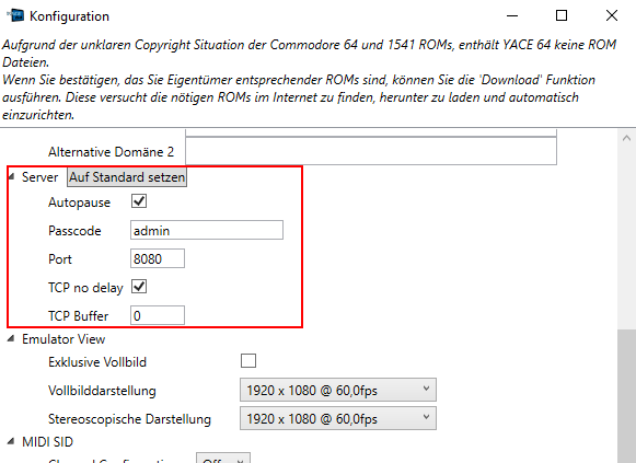 Server Configuration